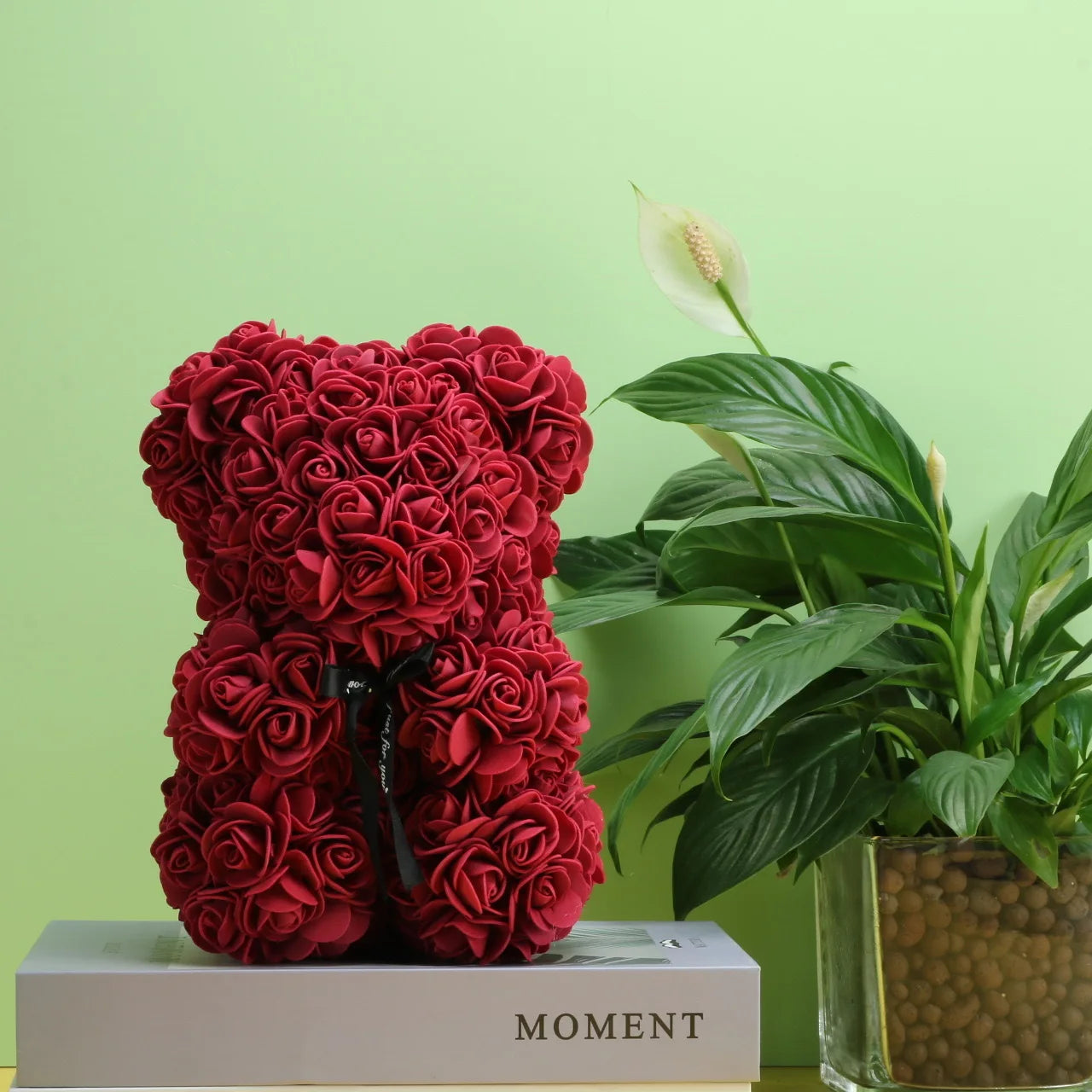 Artificial Rose Teddy Bear