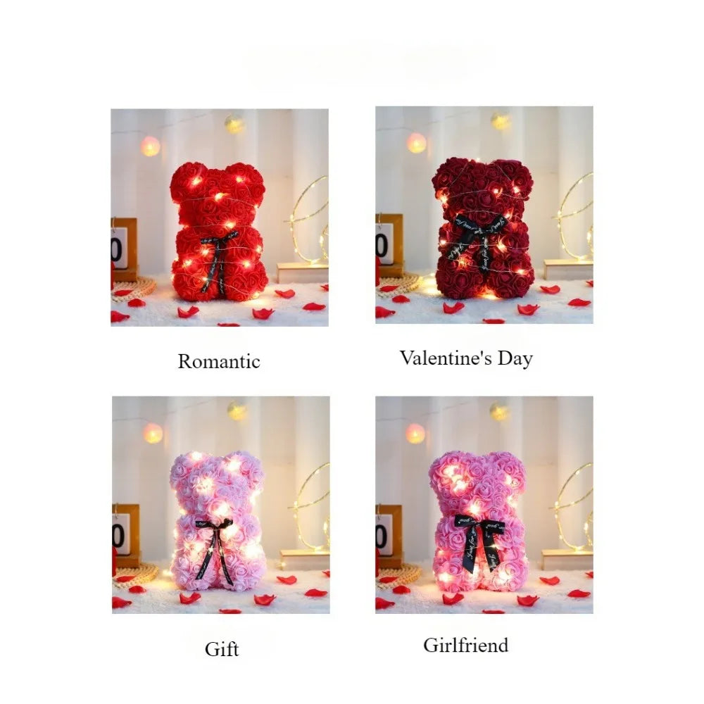 Artificial Rose Teddy Bear